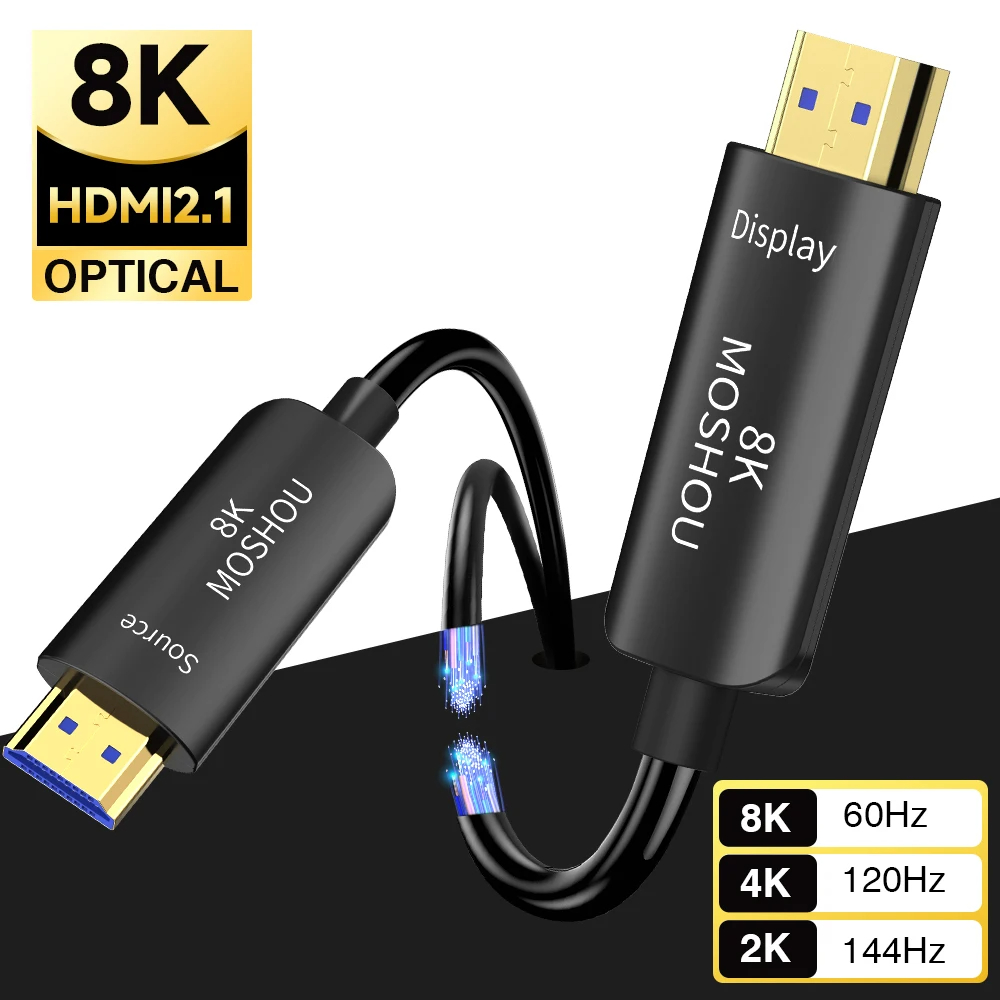 Hdmi Cable 2.1 - Moshou 8K Optische Vezel Hdmi 2.1