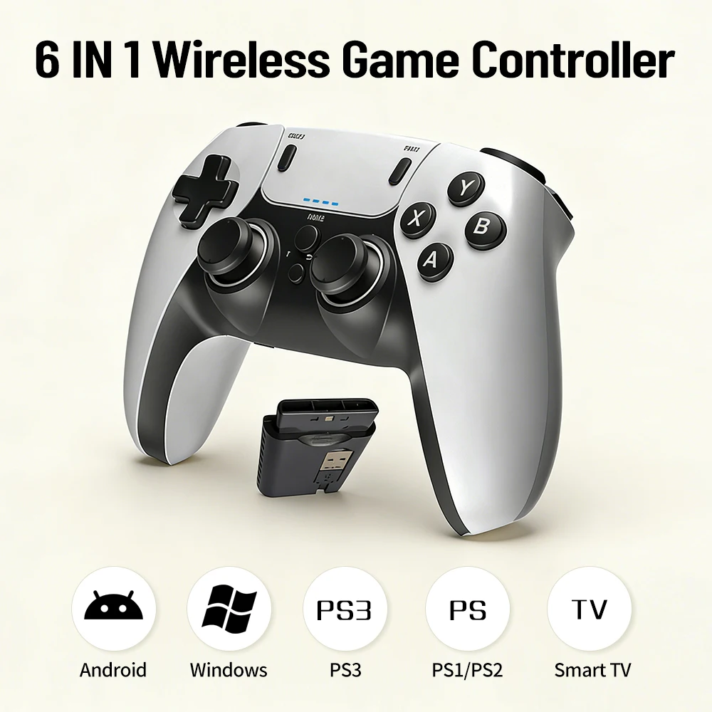 Gaming Console For Android Tv - 6-in-1 Dual Vibratie Gamepad voor 2.4G