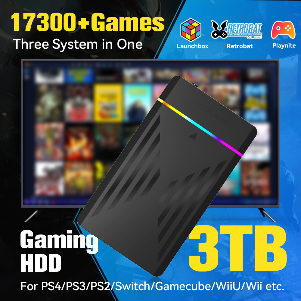 Gaming Console In Chinese - 3TB Draagbare Gaming HDD LaunchBox/Retrobat/Playnite Retro