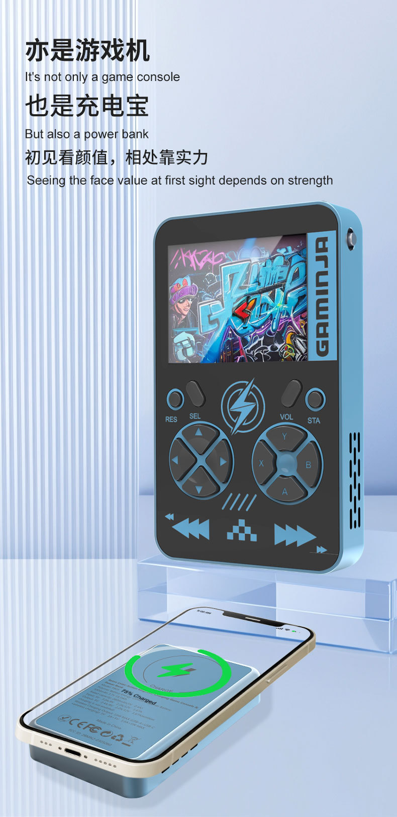 2-in-1 Retro Handheld Game Con - Gaming Console Power Bank recensie en prijs