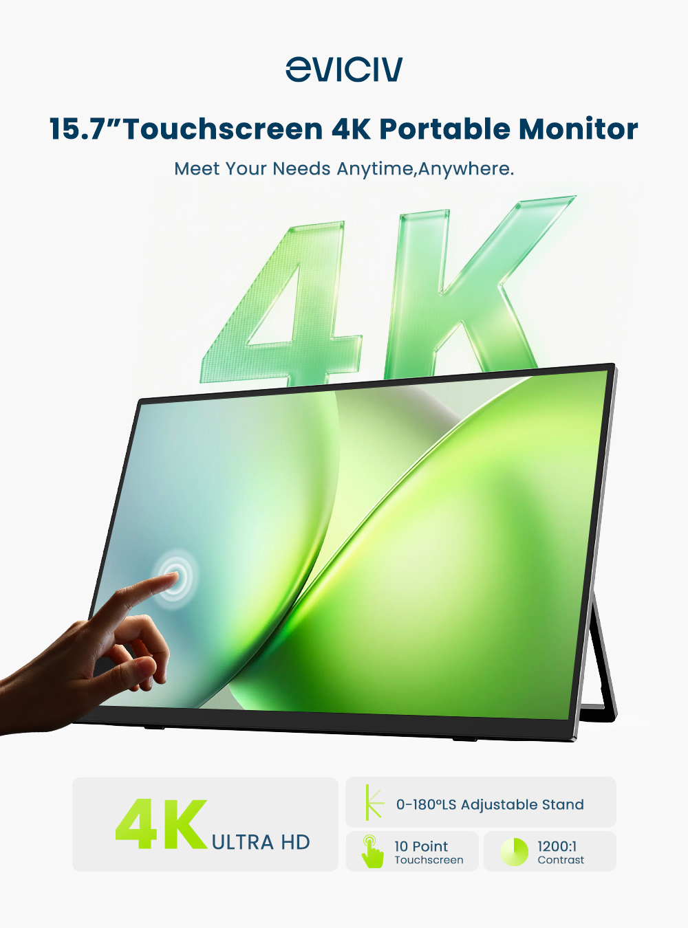 EVICIV 4K Draagbare Monitor 10 - Gaming Console Portable Pc recensie en prijs